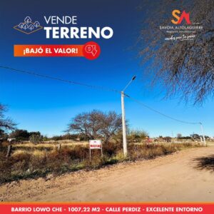 VENDE: TERRENO EN LOWO CHE