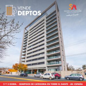 VENDE: DEPARTAMENTOS DE CATEGORIA EN TORRE EL DANTE