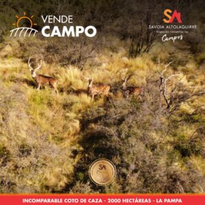 VENDE: ¡ESPECTACULAR COTO DE CAZA EN LA PAMPA!