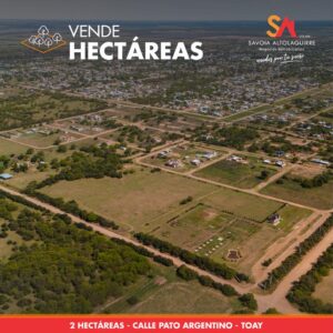 VENDE: 2 HECTAREAS SOBRE PATO ARGENTINO