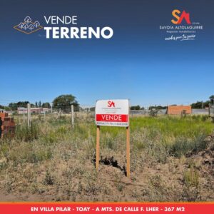 terreno en loteo Villa Pilar a 110 mts de F Lher - Toay La Pampa