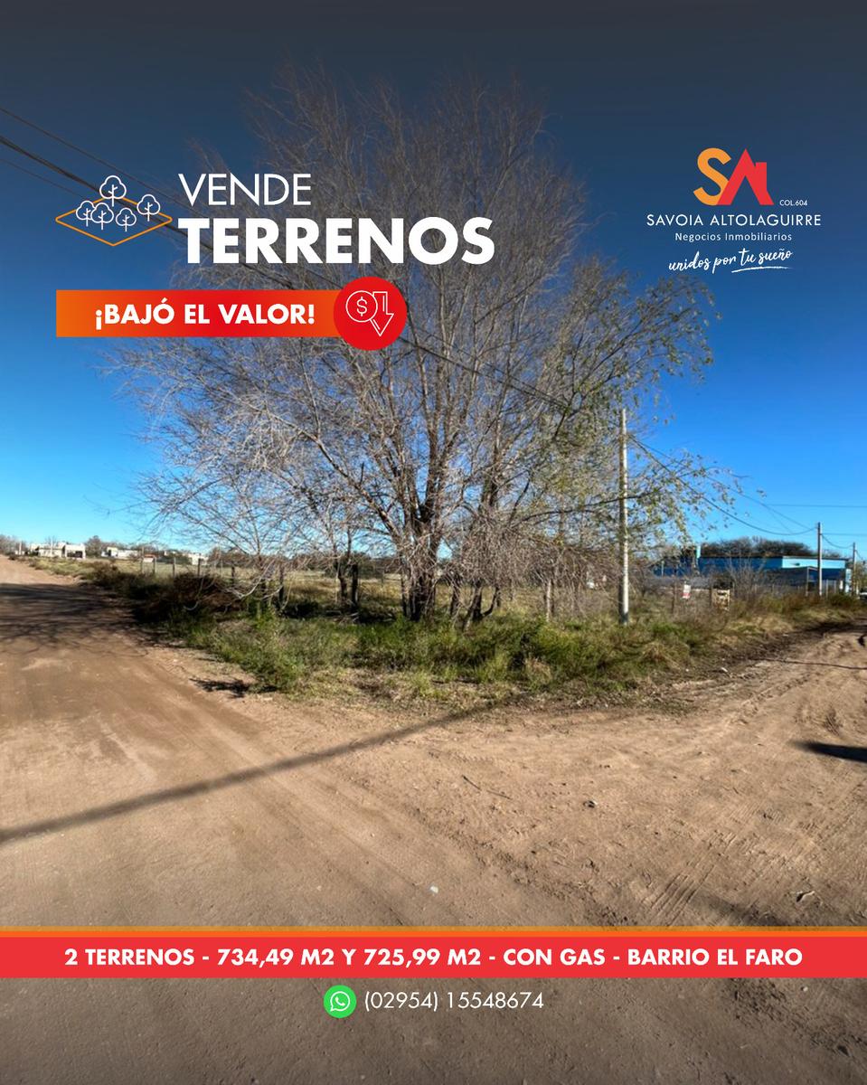 VENDE: TERRENOS EN BARRIO EL FARO