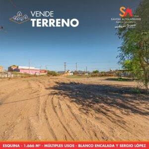 VENDE: EXCELENTE TERRENO EN ESQUINA APTO MULTIPLES USOS